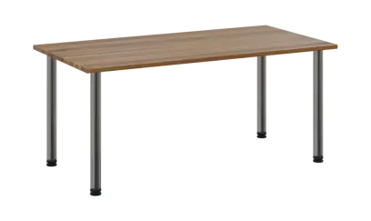 CRTR 160 jídelní stůl, kovová podnož chrom, deska 25 mm, 1600x800 mm, ořech světlý